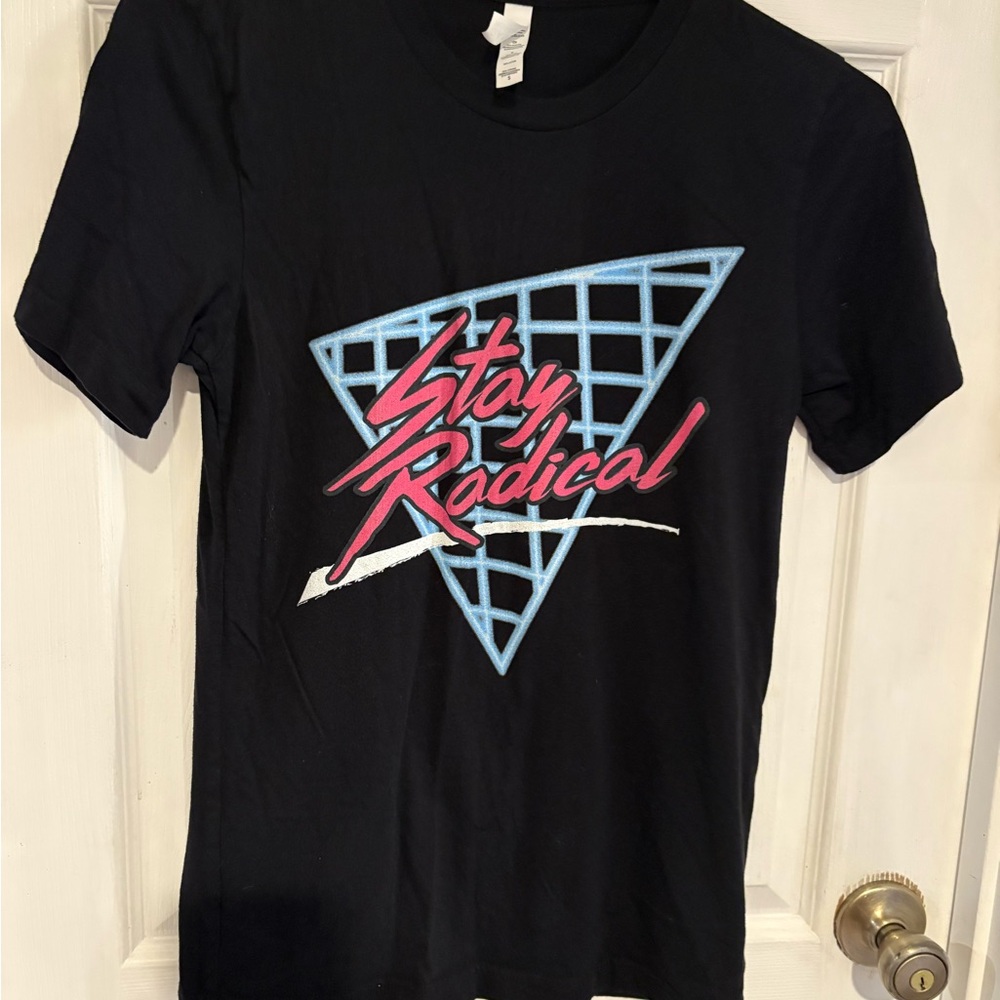 'Stay Radical' Graphic Tee - Black size S